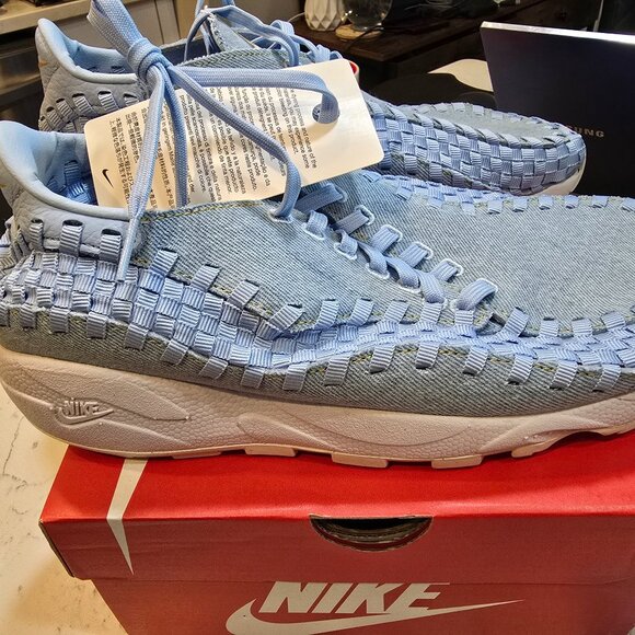 Nike Air Footscape Woven Washed Denim Ice Blue BRAND NEW Size 10 MENS 11.5 W NEW - Picture 1 of 16